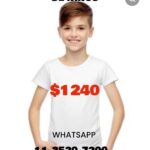 Remera Blanca ideal para Sublimación Niño / Unisex