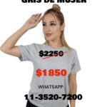 remera para sublimación Gris Mujer