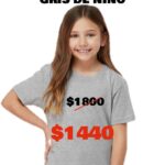 remera para sublimar Gris infantil